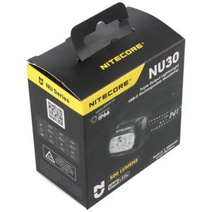 Nitecore NU30 fejlámpa fekete 500Lumen 1500mAh USB-C Li-Ion kép