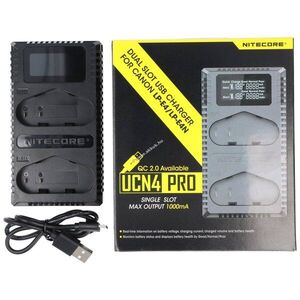 Nitecore UCN4 Pro kétcsatornás töltő Canon LP-E19/LP-E4/LP-E4N fényképezőgép és videokamera akkukhoz kép