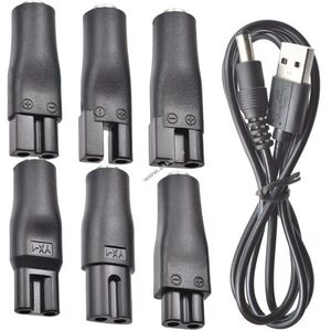 5 V-os borotva töltőkábel és USB-adapter szett kép