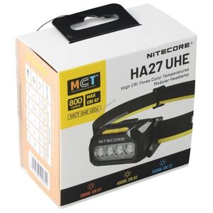 Nitecore HA27 UHE fejlámpa 800lm Akkural és töltőkábellel Li-Ion kép