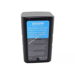 Axcom Sony V Mount V Lock 14, 8V 15, 6Ah 230Wh akku USB és LED videókamera Li-Ion kép