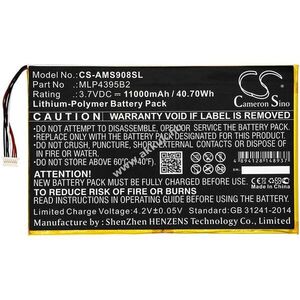 Helyettesítő diagnosztikai szkenner akku Autel MaxiSys MS908 MLP4395B2 3.7V 11000mAh 40.7Wh Li-ion kép
