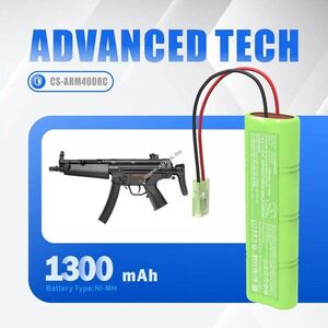 Helyettesítő akku Airsoft Guns M4 A SDGE0507R2 1300mAh 9.6V kép