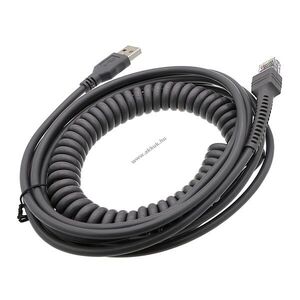 Helyettesítő vonalkódolvasó kábel Zebra DS2208 tekercselt USB 500cm kép