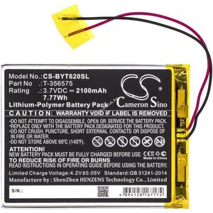 Helyettesítő e-könyv olvasó akku Boyue T62 T-356575 2100mAh 7.77Wh 3.7V kép