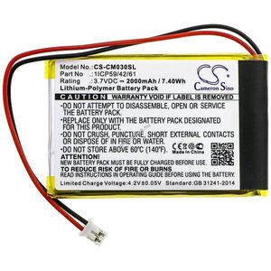 Helyettesítő akkupakk Custom Battery Pack 1ICP59/42/61 2000mAh 7.4Wh 3.7V kép