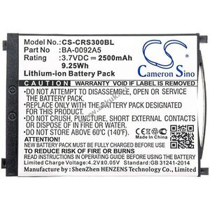 Helyettesítő vonalkódolvasó akku CipherLab RS30 BA-0092A5 2500mAh 9.25Wh 3.7V kép