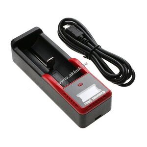 Helyettesítő akkutöltő 18650 ICR18650 Micro USB kábellel kép