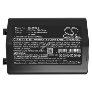 Helyettesítő kamera akku Nikon EN-EL4 D2H 11, 1V 1800mAh 19.98Wh kép