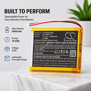 Helyettesítő bébiőr akku GHB ABM720 BAT-BBM-A1 5000mAh 18.5Wh 3.7V kép