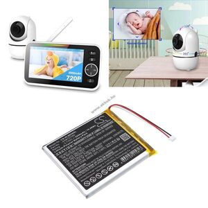 Helyettesítő bébiőr akku HelloBaby HB6588 AHB757080 5400mAh 19.98Wh 3.7V kép