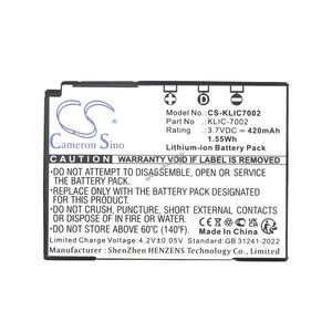 Helyettesítő kamera akku Kodak EasyShare V530 KLIC-7002 420mAh 1.55Wh 3.7V kép
