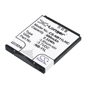 Helyettesítő kamera akku Canon IXUS 125HS NB-11L 680mAh 2.52Wh 3.7V kép