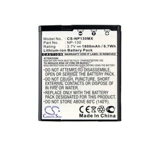 Helyettesítő kamera akku Casio Exilim EX-H30 NP-130 1800mAh/6.66Wh 3.7V kép