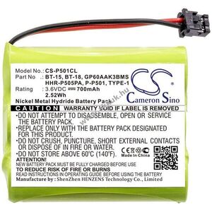 Helyettesítő akku Cobra 213021-N-001 700mAh 2.52Wh 3.6V kép
