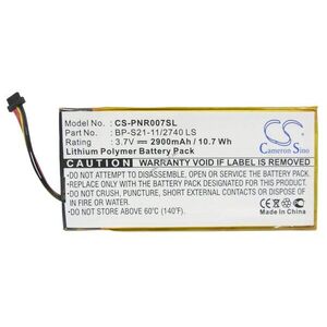 Helyettesítő e-könyv olvasó akku Pandigital Novel 7 BP-S21-11/2740 LS 2900mAh 10.73Wh 3.7V kép