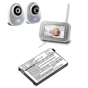 Helyettesítő bébiőr akku VTech VM342 VM342-2 VM5271 BT198555 1000mAh 3.7Wh 3.7V kép