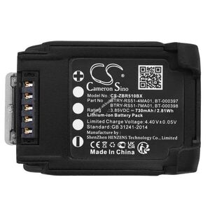 Helyettesítő vonalkódolvasó akku Zebra RS51 BTRY-RS51-4MA01 730mAh 2.81Wh 3.85V kép