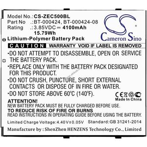 Helyettesítő vonalkódolvasó akku Zebra EC50 BT-000424 4100mAh 15.79Wh 3.85V kép