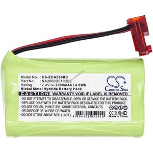 Helyettesítő távirányító akku Earmuff Control VP EEHCVP AMFM NA2000D01C200 2000mAh 4.8Wh 2.4V kép