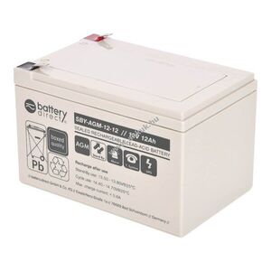 Helyettesítő akku SBY-AGM-12-12 12V 12Ah AGM ólom 151x98x95mm T2 Faston250 6, 3mm kép