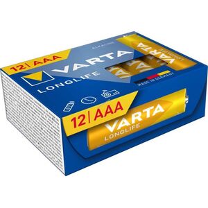 Varta Longlife AAA LR03 1, 5V 12db/csomag elem alkáli kép