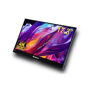 Verbatim PMT-17-4K hordozható monitor 17, 3 4K USB-C HDMI IPS érintőképernyő kép
