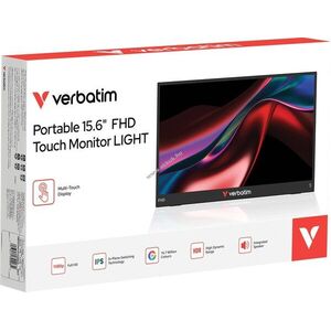 Verbatim Portable Monitor LIGHT 15, 6 (39, 62cm) Full HD IPS USB-C Mini HDMI Touchscreen kép
