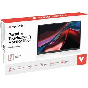 Verbatim PMT-15 hordozható monitor 15, 6 (39, 62cm) Full HD USB-C HDMI IPS érintőképernyő kép