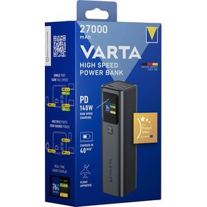 Varta akku powerbank 27000mAh 2xUSB-C 1xUSB-A PD3.1 QC3.0 140W Li-Ion kép