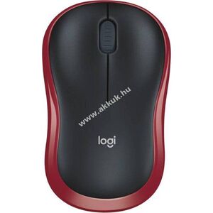 Logitech M185 vezeték nélküli egér 2, 4GHz 1000dpi 3 gomb piros-fekete USB nano vevő kép