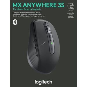 Logitech MX Anywhere 3S vezeték nélküli egér Bluetooth Bolt grafit 200-8000dpi Darkfield akku kép
