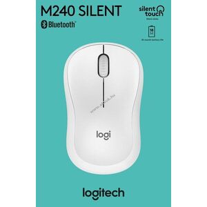 Logitech M240 Silent vezeték nélküli optikai egér Bluetooth 4000dpi fehér 3 gomb kép