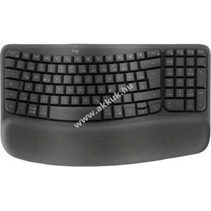 Logitech Wave Keys ergonomikus vezeték nélküli billentyűzet DE grafit Bluetooth Logi Bolt USB-C kép