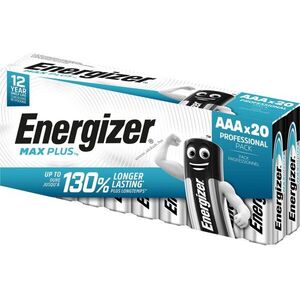 Energizer Max Plus AAA / LR03 (mikro) 1, 5V 20db/csomag elem Alkaline kép