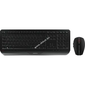Cherry GENTIX Desktop vezeték nélküli billentyűzet és egér szett fekete DE 2, 4GHz 2400dpi 4xAAA kép