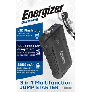 Energizer JE8000 autóindító powerbank 8000mAh LED kép