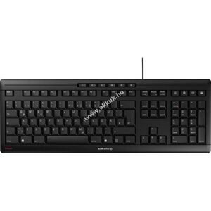 Cherry STREAM Keyboard USB vezetékes fekete DE lapos billentyűzet kép