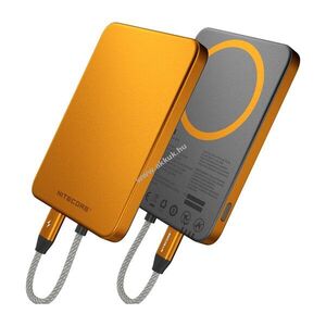 Nitecore POCKET5 5000mAh powerbank beépített USB-C kábel 22, 5W IPX7 narancs kép