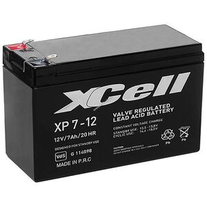 XCell XP7-12 VdS AGM 12V 7Ah Faston4, 8mm F2 akku ólom kép