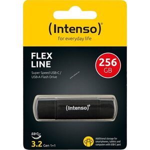 Intenso Flex Line USB 3.2 Stick 256GB Type-A/Type-C 70MB/s fekete csomag kép