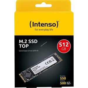 Intenso SSD M.2 2280 512GB SATA-III 550MB/s olvasás 500MB/s írás Retail kép