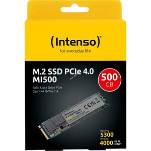 Intenso MI500 M.2 2280 500GB PCIe4.0 NVMe SSD 5300MB/s olvasás 4500MB/s írás Retail kép