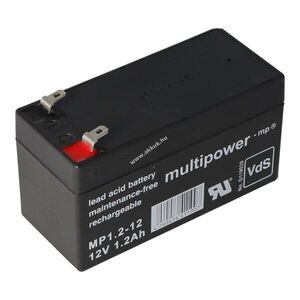 Multipower MP1.2-12 12V 1, 2Ah akku Gira 094300 AGM ólom kép