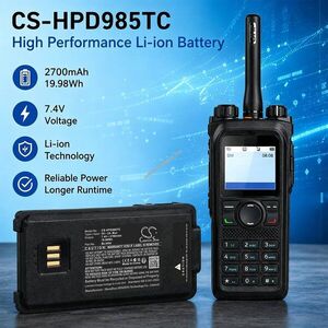 Helyettesítő adóvevő akku Hytera PD980 BL2016 2700mAh 19.98Wh 7.4V kép