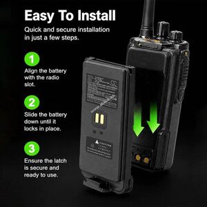 Helyettesítő adóvevő akku Kirisun DP980/KB-98A 3350mAh 24.79Wh Type-C töltővel 7.4V kép