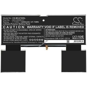 Helyettesítő táblagép akku Microsoft Surface A70 823-00088-01 6200mAh 47.74Wh 7.7V kép