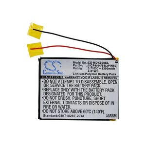 Helyettesítő gps akku MODECOM MX3 1ICP4/44/54(2PIN60) 1300mAh 4.81Wh 3.7V kép