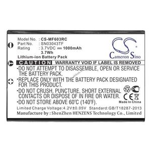 Helyettesítő távirányító akku Nevo ARRX18G 1000mAh 3.7Wh 3.7V kép