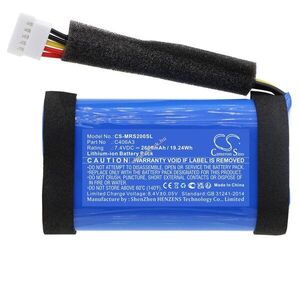 Helyettesítő hangszóró akku Marshall Stockwell II C406A3 2600mAh 19.24Wh 7.4V kép